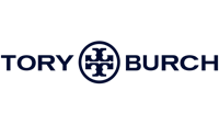 tory burch logo on a green background